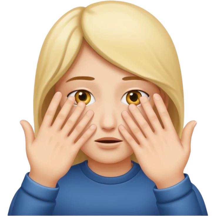 Covering the face with hands and peeping through your finger emoji