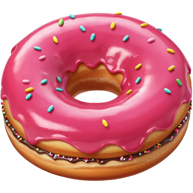 Bánh donut dâu tây emoji