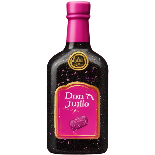 Hot pink glittery don julio  emoji