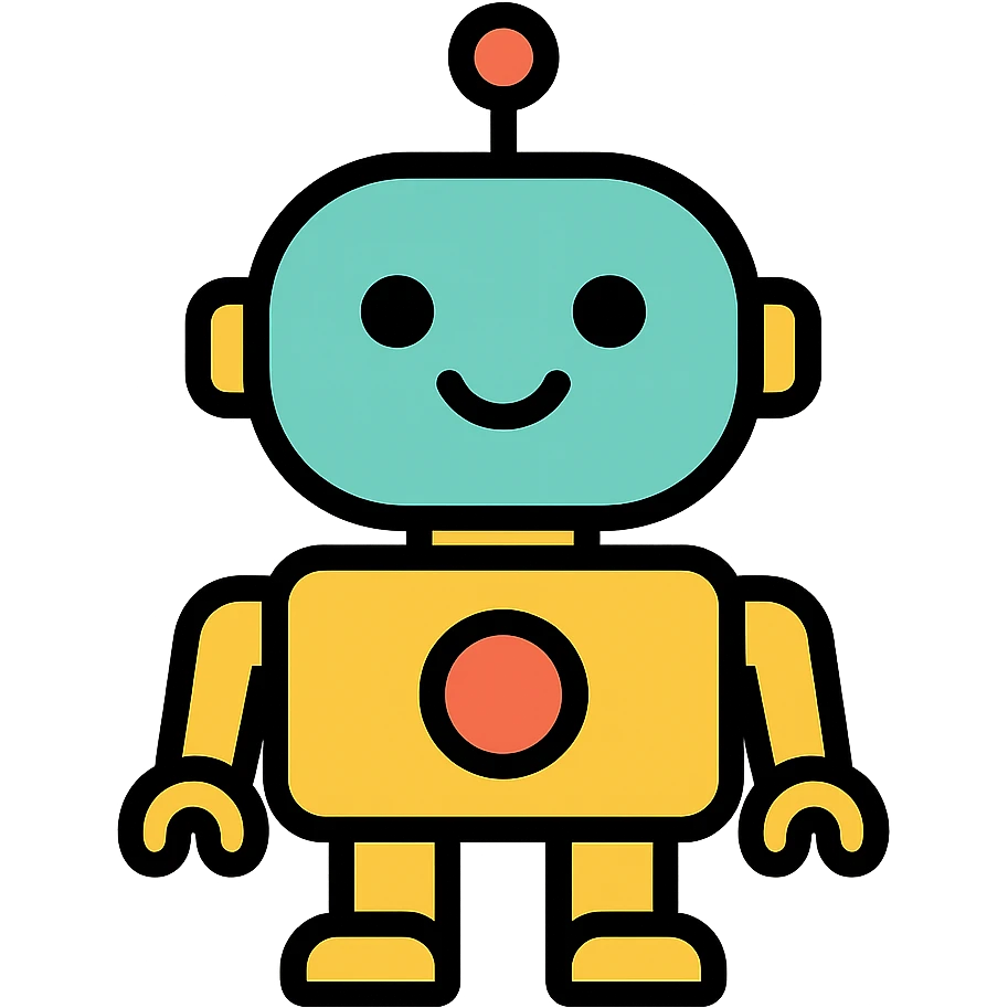 ai robot, minimal, geometric, modern emoji