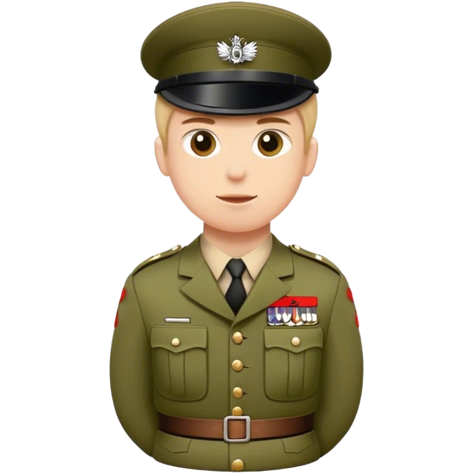 British army is serious and photorealistic emoji