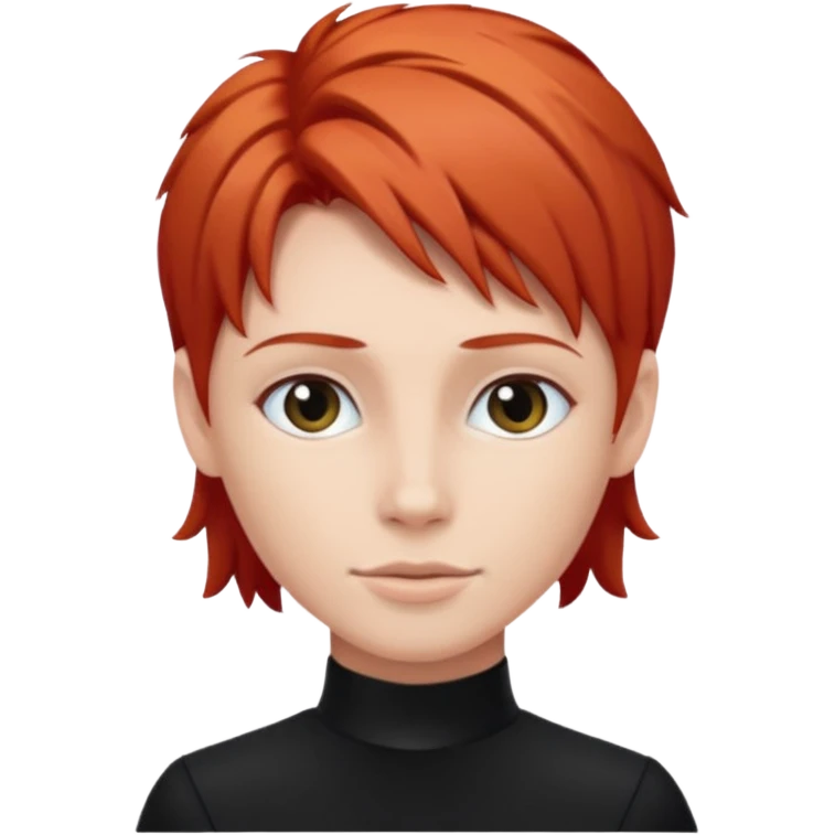 red haired racer with black outfit emoji