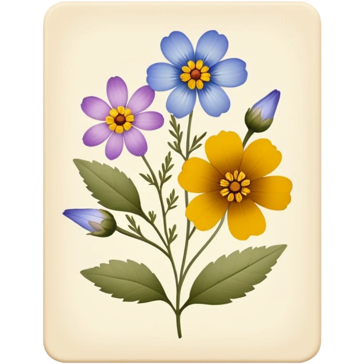 Pressed Flower Card emoji
