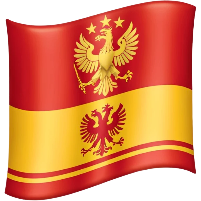 combine half the macedonian flag with half the polish flag so there is an even amount of each in the one flag. keep the colours of the flags the same do not merge them. just cut half of each and put them together, the polish flag is this 🇵🇱 and macedonian is this 🇲🇰 emoji