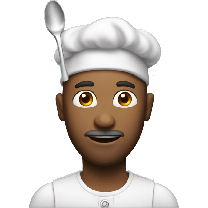 Man with a spoon on his head emoji