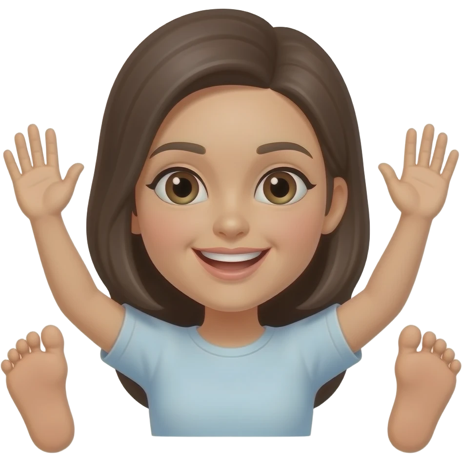 👩🏻✋🏻✋🏻🦶🏻🦶🏻 emoji