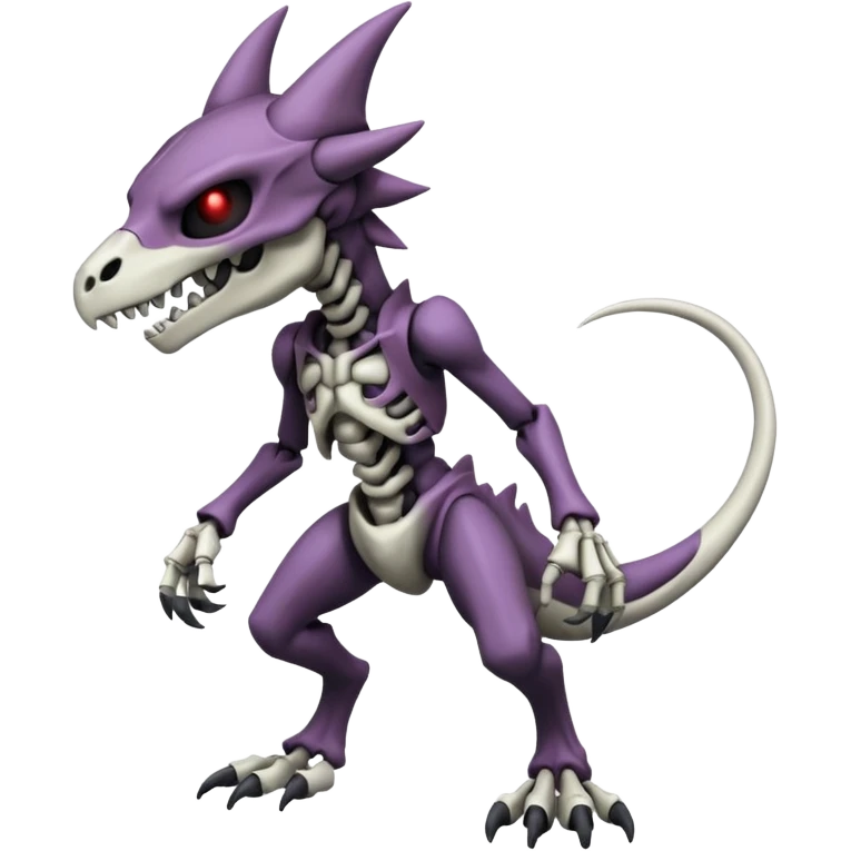Badass Edgy Dark Evil Spectral Dusky Spooky Skeletal Cool shot Stylish Handsome Duskull-Marowak-Darkrai-Genesect-Fakémon-fusion (full body) emoji