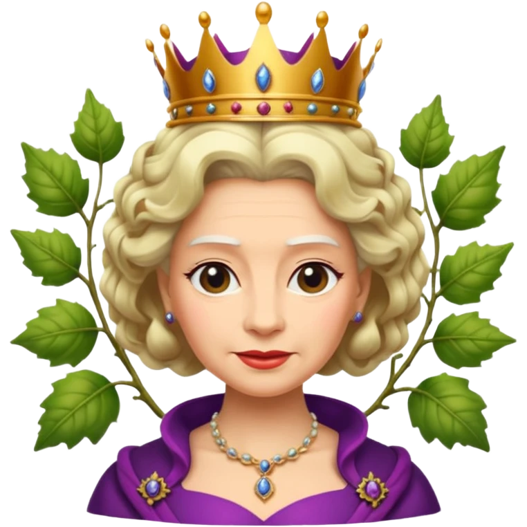 The queen with vine-like hair emoji