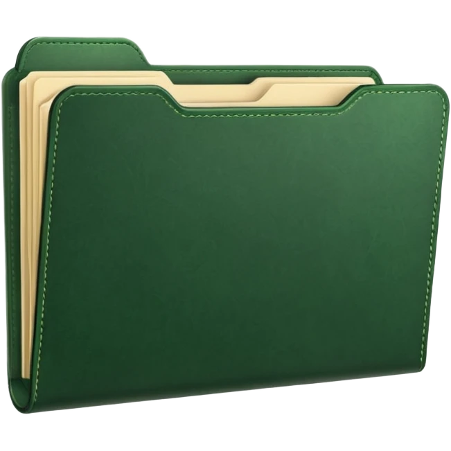 green closed folder emoji