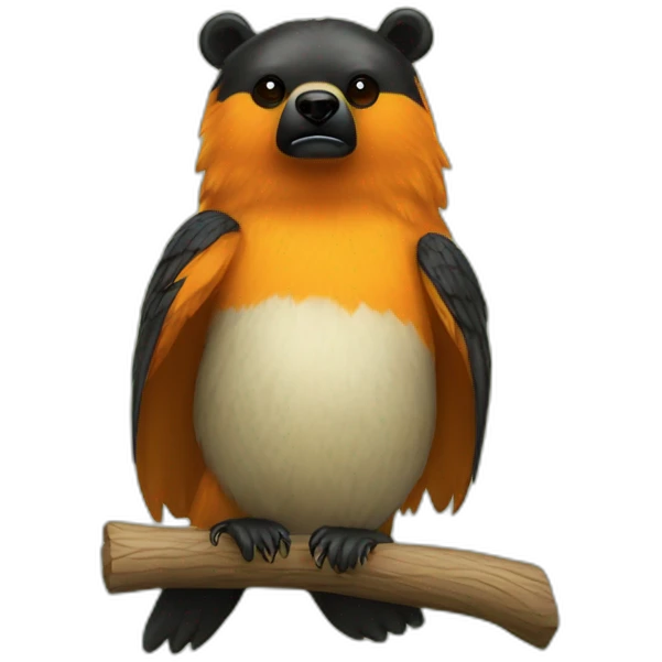 Bear mixed with Oriole emoji