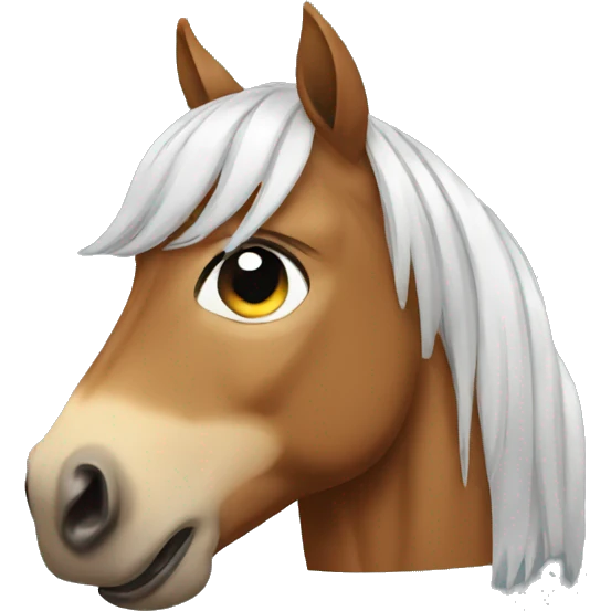 Crying horse emoji