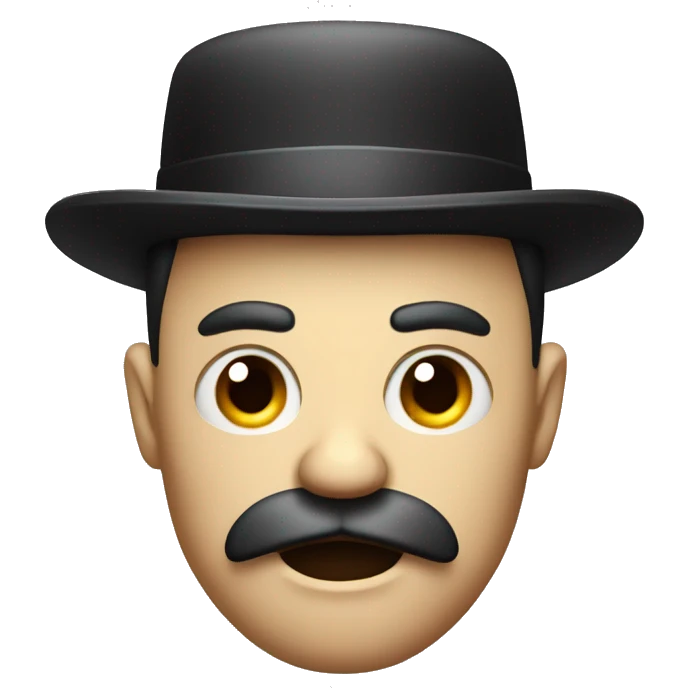 angry man with small mustache and bowler hat  emoji