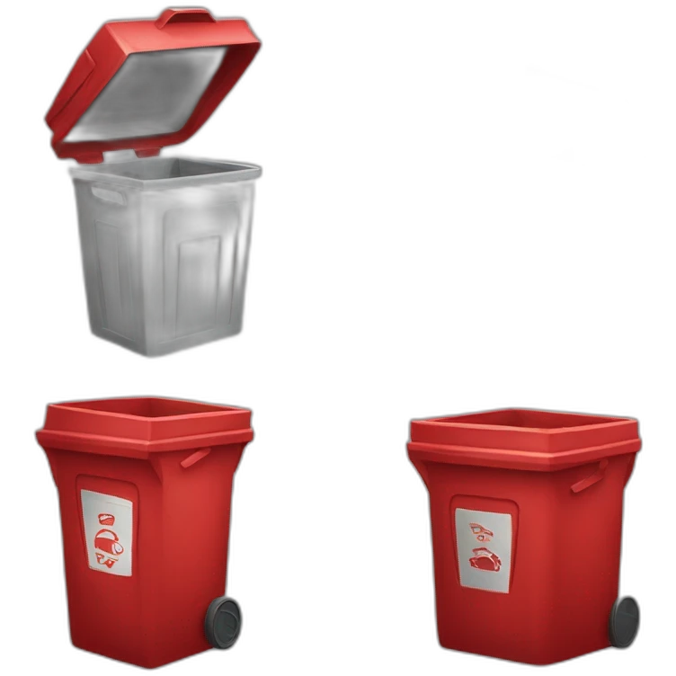 red trash can emoji
