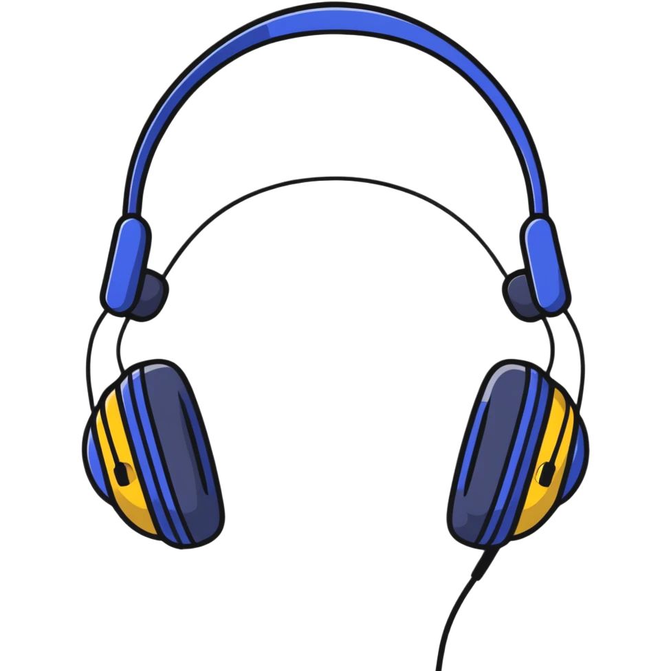 Smooth R&B songlist icon with headphones and soul vibes emoji