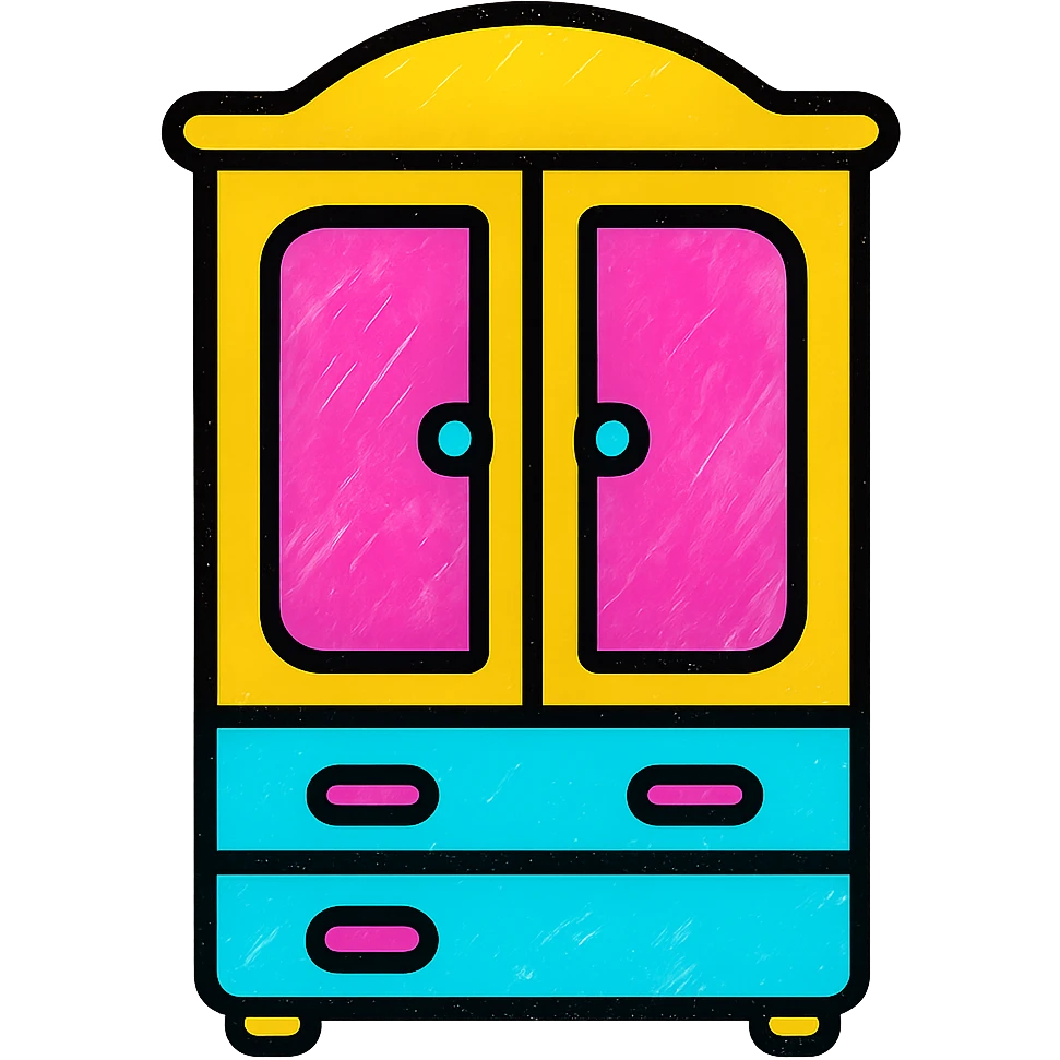 A colorful and bright wardrobe. emoji