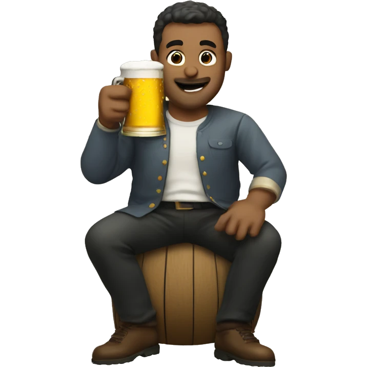 Man Playing Beer Die emoji