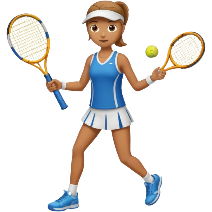 High resolution full body of a tennis player emoji