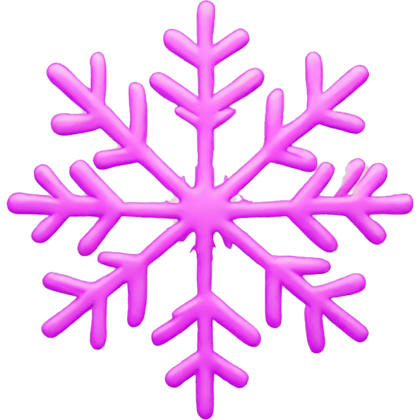 Pink snowflake emoji