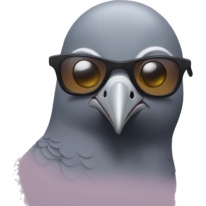 Pigeon with sunglasses emoji