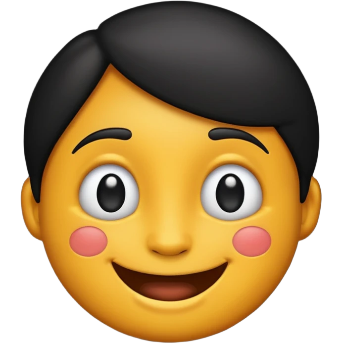 Black and smilying emoji, remove frackles emoji