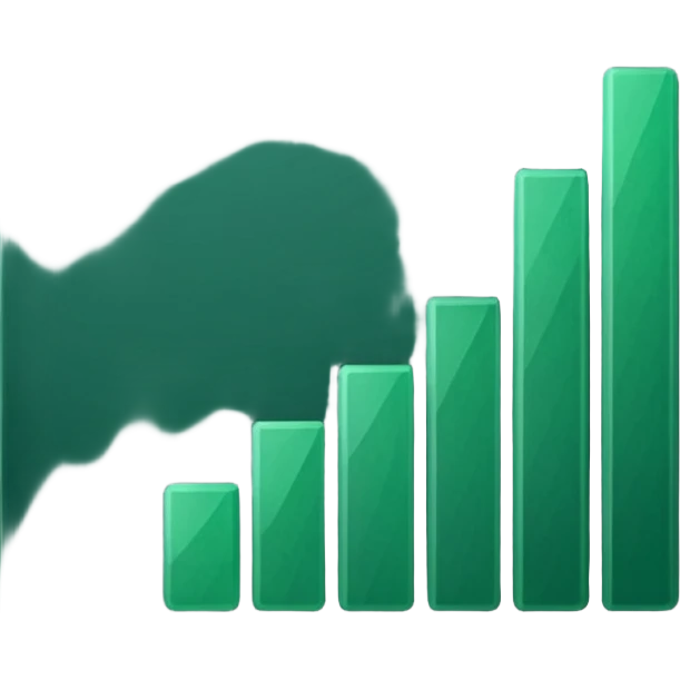 dark green growth graph emoji