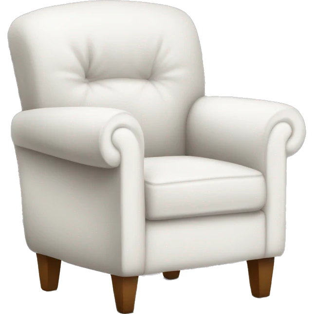 white Cozy armchair with pillow in the back emoji