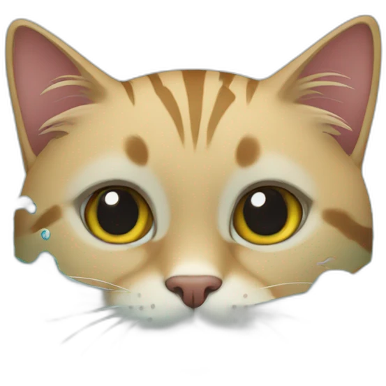 Cat in the water emoji
