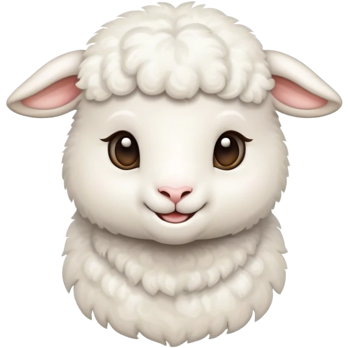 Happy cute lamb emoji