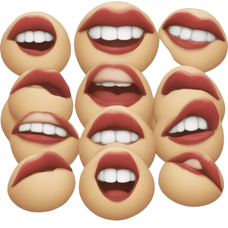 A lip bite emoji emoji