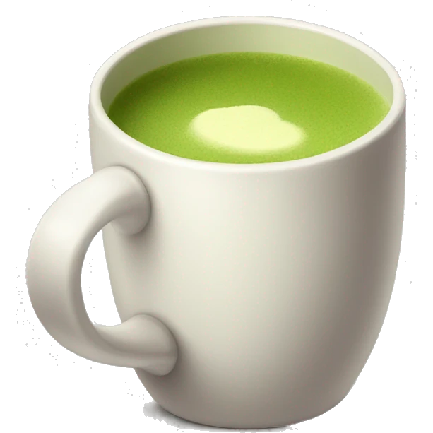 matcha tea in a mug emoji