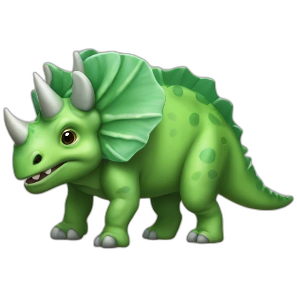 Small green triceratops emoji