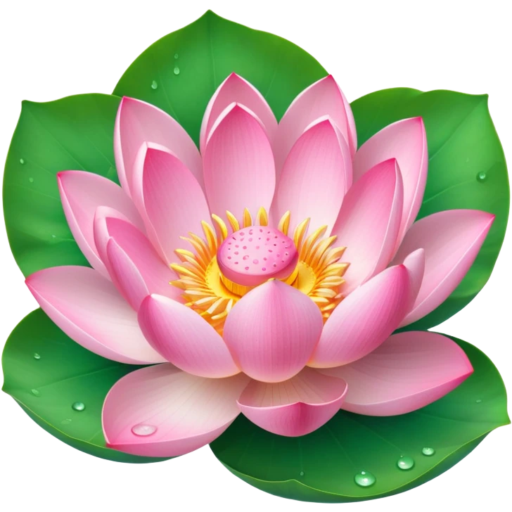 pink lotus flower, top view emoji