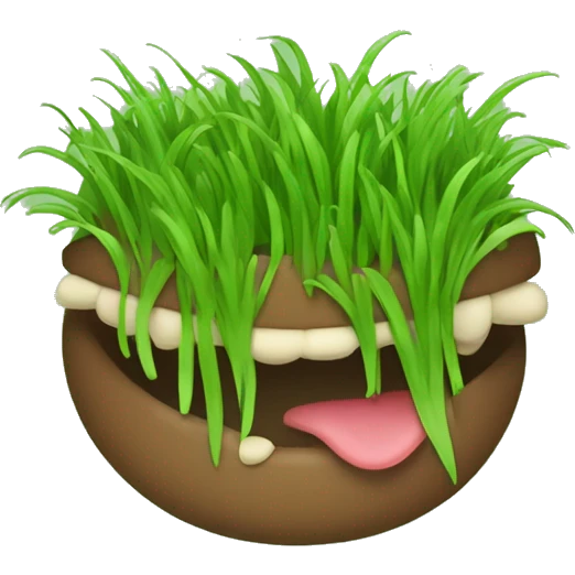 Grass eating stomach emoji