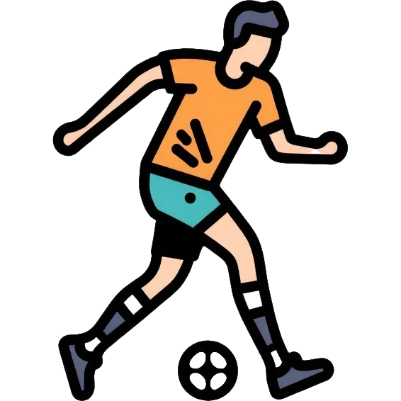 football player running with ball, soccer athlete emoji