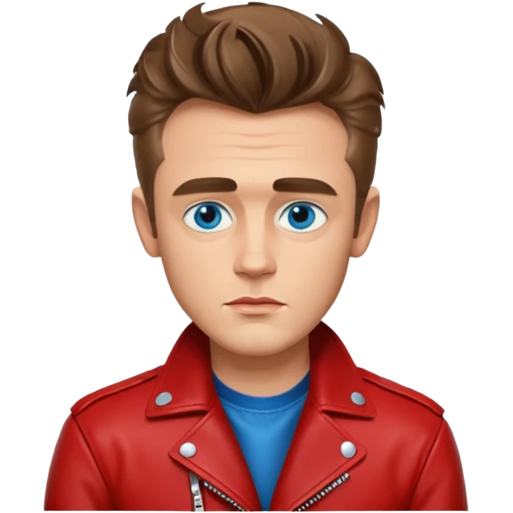 James Dean with blue eyes red jacket emoji