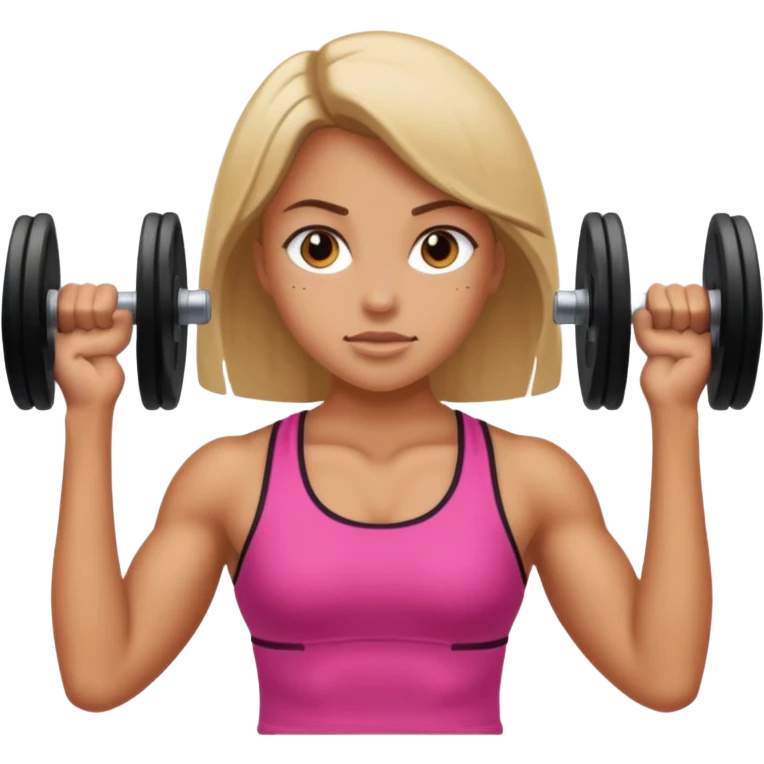 girls lifting weights emoji