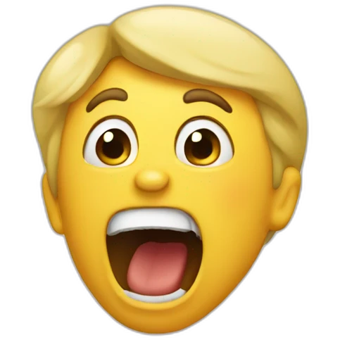 yelling face emoji