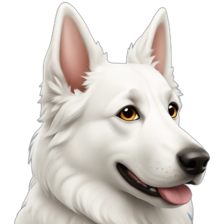 White Swiss Shepherd Dog emoji