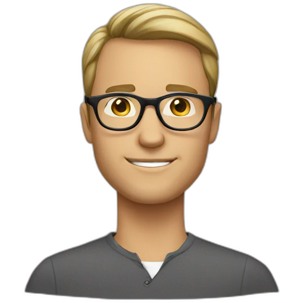 white-male-brunette-black-round-glasses emoji