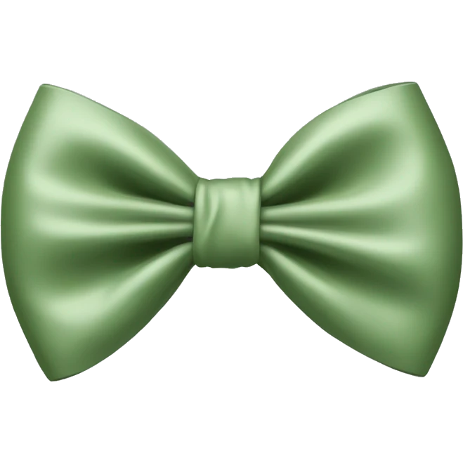 Sage green bow emoji