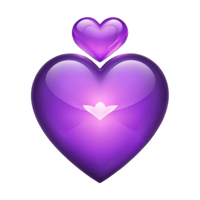 purple heart with soft glow emoji