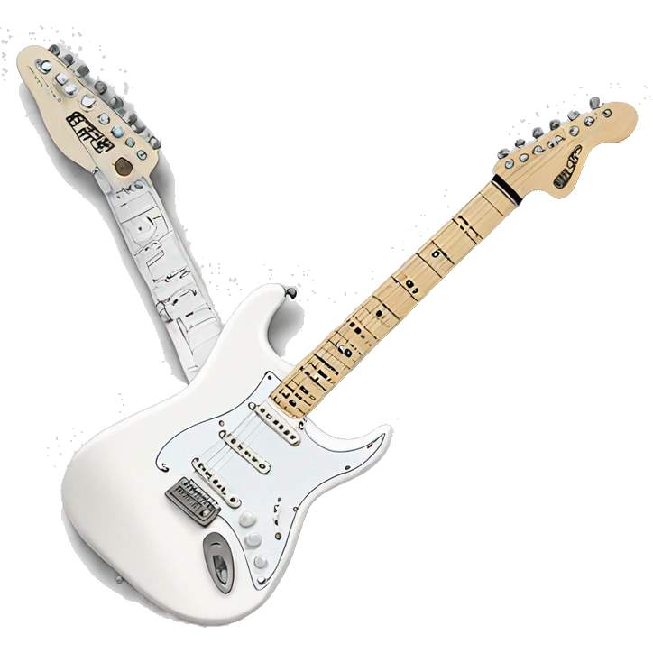 all white stratocaster  emoji