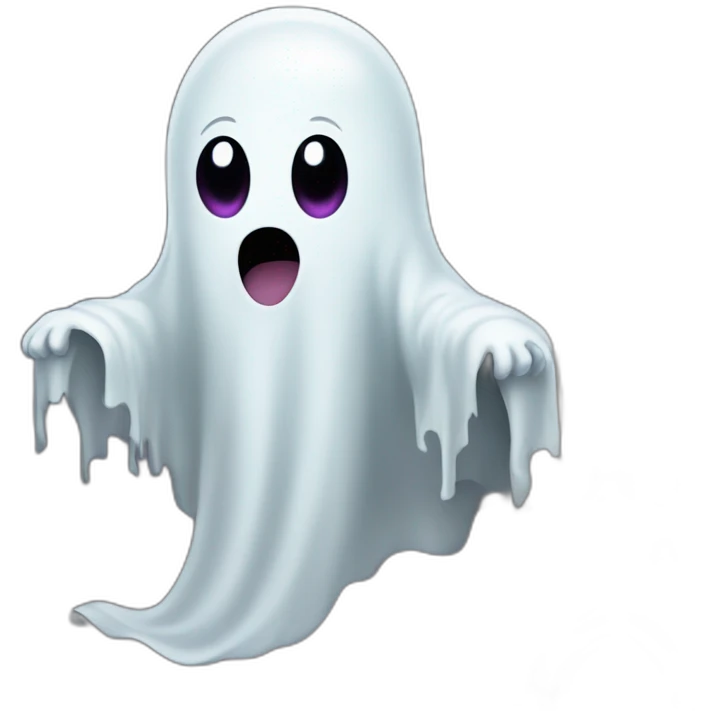 little ghost in a castle emoji