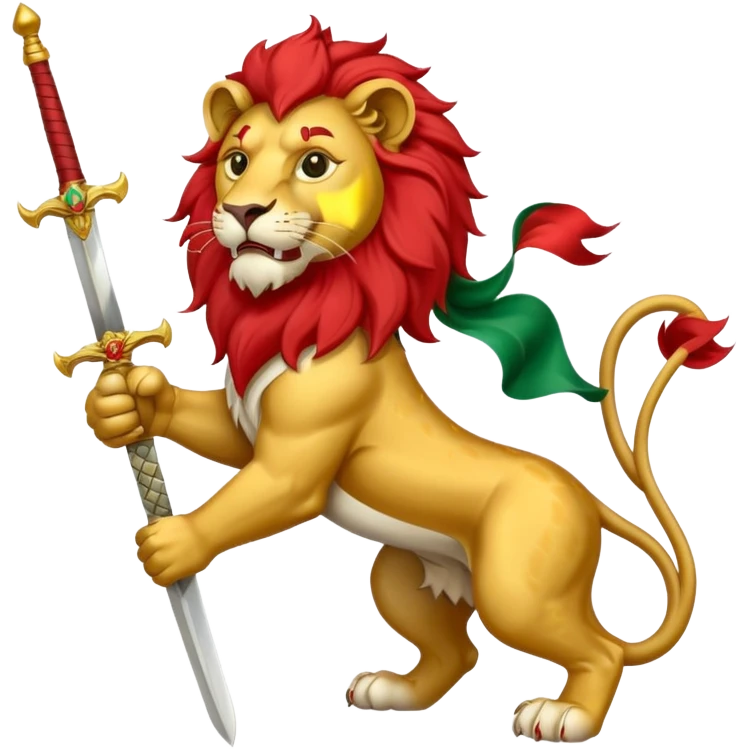 Iran flag with lion in the middle emoji
