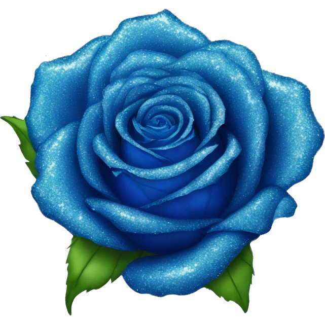 blue glitter rose emoji
