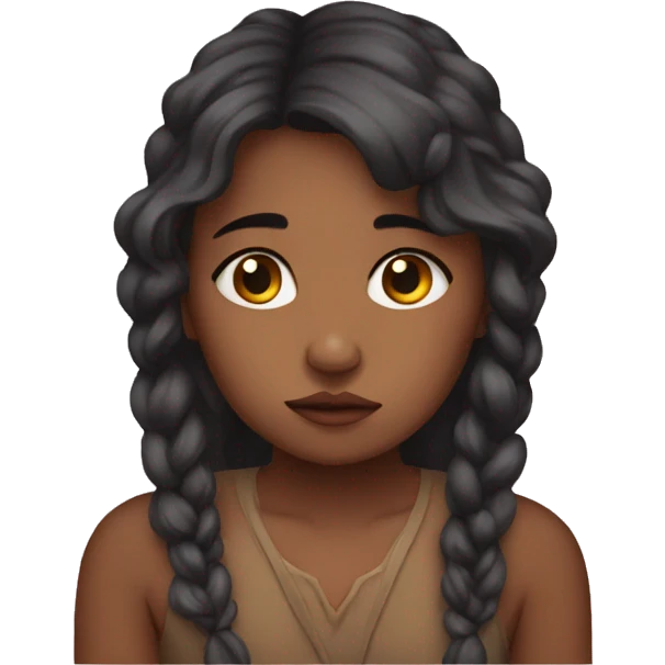 Sad babygirl  emoji