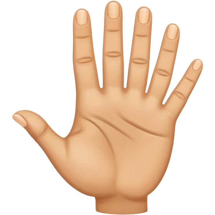 una mano con cinco dedos pero uno de los cincos dedos esta señalando abajo emoji