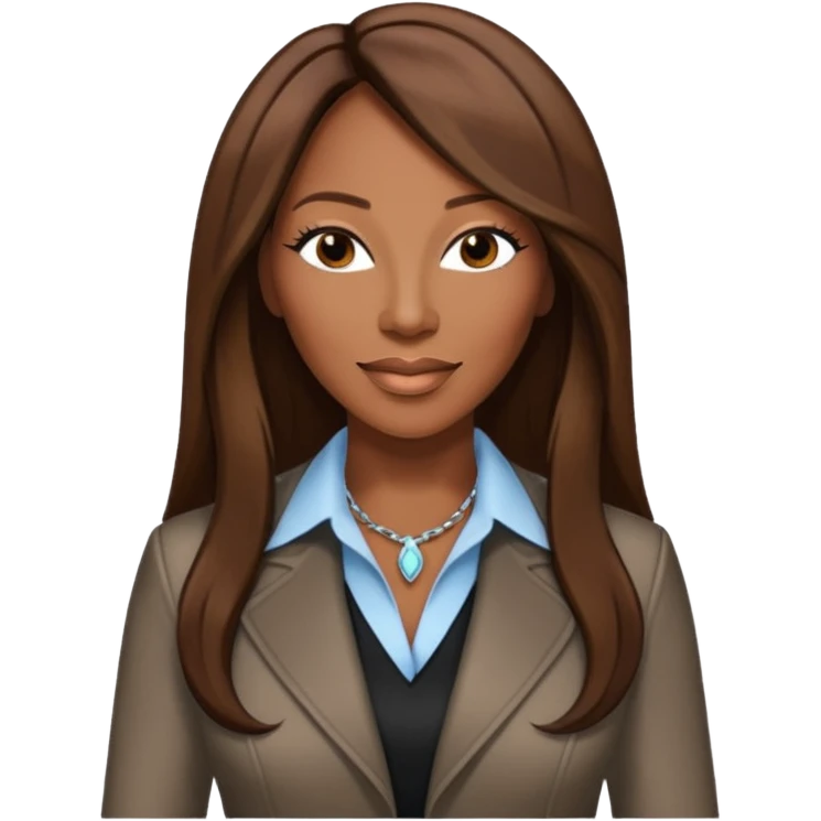 Yolanda Adams with long dark brown hair emoji