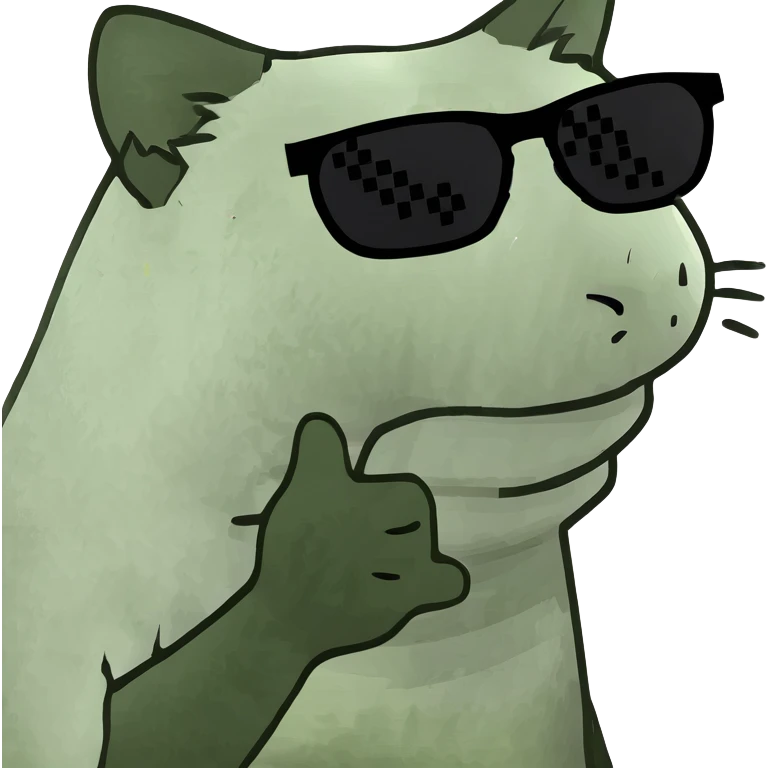 Cat with sunglasses emoji