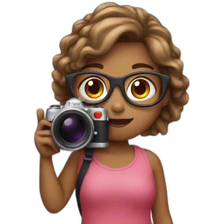 Girl with camera emoji